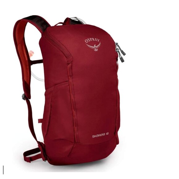 NWT! Osprey Skarab 18 Hydration-Hiking Backpack w/Reservoir in Mystic Red - Picture 1 of 6